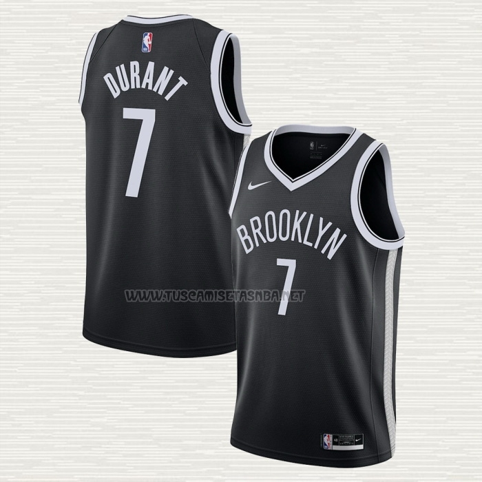 Camiseta Kevin Durant NO 7 Brooklyn Nets Icon 2020-21 Negro